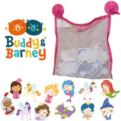 Image showing 7 th Buddy and Barney Color Changing Bath Time Stickers - Magical Creatures