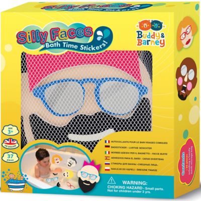 Image showing  Silly Faces Bath Time Stickers - 36 Reusable Foam Stickers