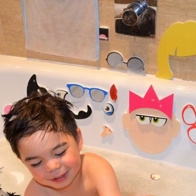 Image showing 5 th Buddy and Barney Silly Faces Bath Time Stickers - 36 Reusable Foam Stickers