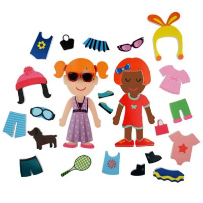Buddy and Barney Dressing Up Bath Time Stickers - 32 Reusable Foam Stickers