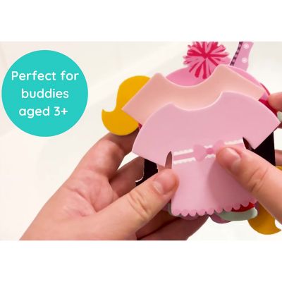 Image showing 7 th Buddy and Barney Dressing Up Bath Time Stickers - 32 Reusable Foam Stickers