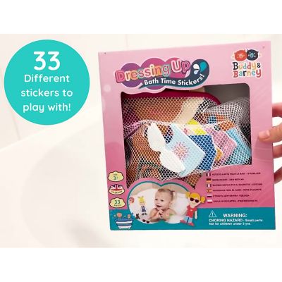 Image showing 8 th Buddy and Barney Dressing Up Bath Time Stickers - 32 Reusable Foam Stickers