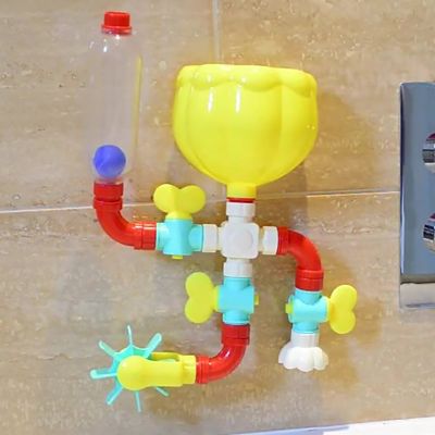 Image showing 8 th Buddy and Barney Bath Time Waterfall - 16 pc. Water Works Pipes