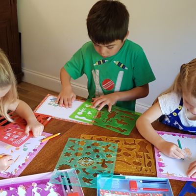 Image showing 5 th Buddy and Barney Big Box of Stencils - Fashion, Fairies & Flowers