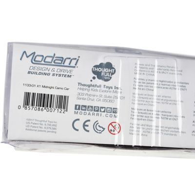 Image showing 7 th Modarri Midnight Camouflage - Single DIY Design & Build Toy Car, Kids Ages 6 Plus