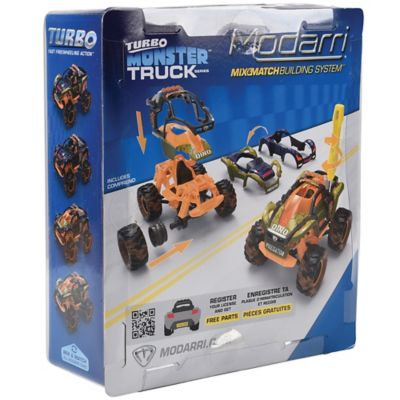 Image showing  Jurassic Beasts Turbo Monster Truck - DIY Design & Build Toy Car, Mix-Match, Kids Ages 6 Plus