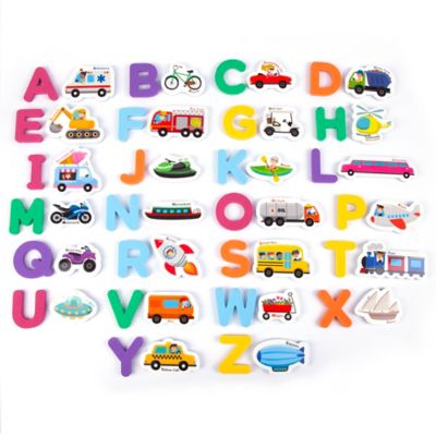 Image showing  ABC Matching Magnet Set Vehicle-To-Go, Toddler Kids 3 Plus