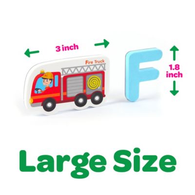 Image showing  ABC Matching Magnet Set Vehicle-To-Go, Toddler Kids 3 Plus