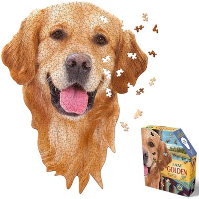 Madd Capp Puzzles I Am Golden - 550 pc. Puzzle - Dog Shaped Animal Jigsaw
