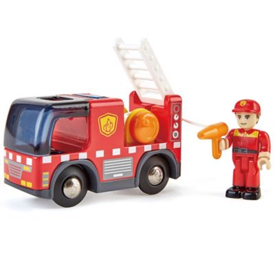 Hape Light & Sound Fire Truck With Siren - Red - Engine Toy Recue Vehicle