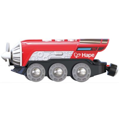 Hape Light & Sound Propeller Engine - Red & Silver - Battery-Operated Train Toy