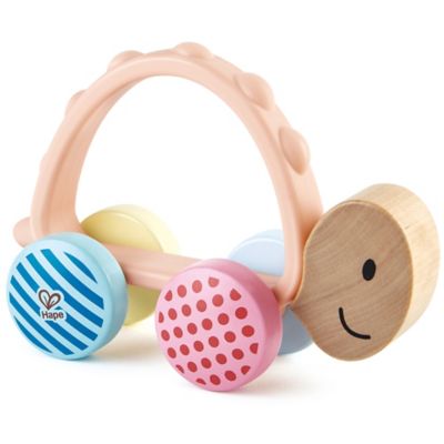 Hape Turbo Turtle - Baby Teether & Push Toy, Soft Pastel Colors
