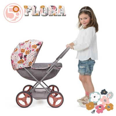 Image showing  Melange Flora - Deluxe Doll Pram - Matching Shoulder Bag, Kid Age 3 Plus