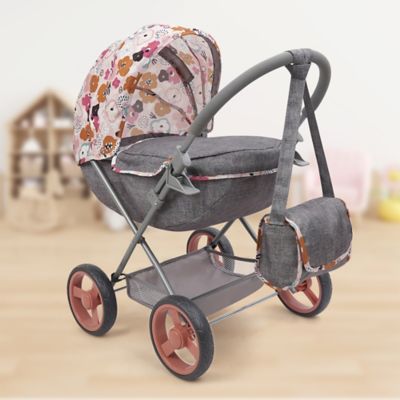 Image showing 5 th 509 Crew Melange Flora - Deluxe Doll Pram - Matching Shoulder Bag, Kid Age 3 Plus
