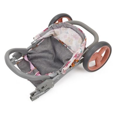 Image showing  Melange Flora - Mabelle 3-Wheel Doll Jogger Stroller, Ages 3 Plus