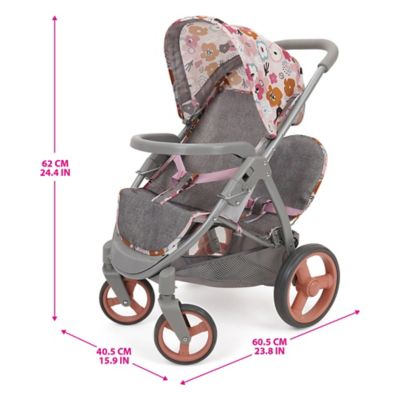 Image showing 1 th 509 Crew Melange Flora - Mabelle Duo Twin Doll Stroller, Ages 3 Plus