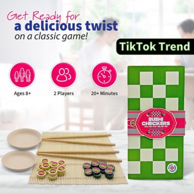 Image showing  Sushi Checkers - Game & Sushi Making Set, Kids Ages 8 Plus, 2 Players
