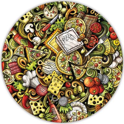 Image showing  Puzzle Ice Cream & Pizza- 14 Rings - 2-In-1 Double-Sided Puzzle