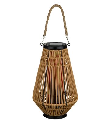Image showing  Wicker Solar Lantern - Hexagon