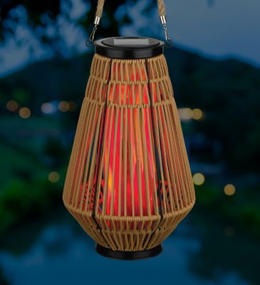 Image showing  Wicker Solar Lantern - Hexagon