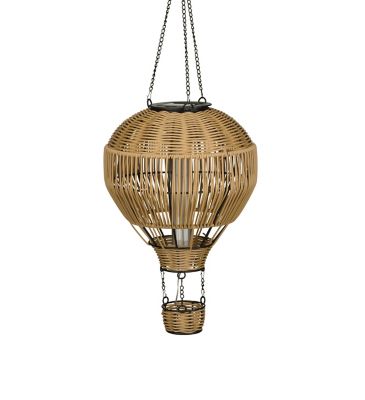 Regal Art & Gift Wicker Solar Hot Air Balloon Lantern - LG