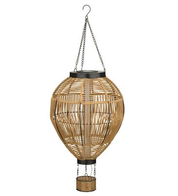 Image showing  Wicker Solar Hot Air Balloon Lantern - XLG