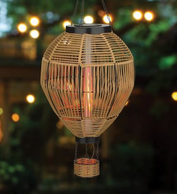 Image showing  Wicker Solar Hot Air Balloon Lantern - XLG