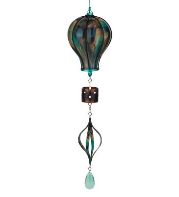 Regal Art & Gift Swirl Balloon Spinner Solar Lantern - Green