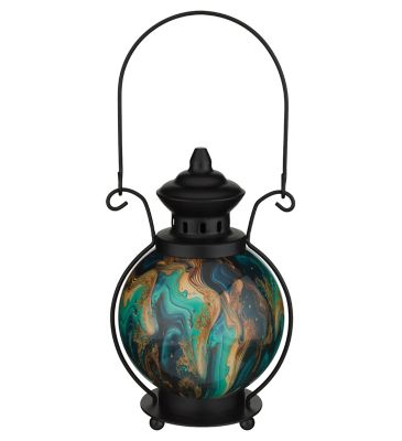 Image showing  Swirl LED Lantern - Green