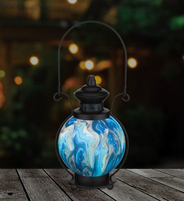 Image showing  Swirl LED Lantern - Green
