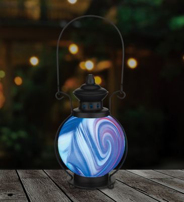Image showing  Swirl LED Lantern - Purple