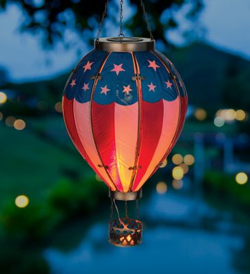 Image showing  Hot Air Balloon Solar Lantern LG - Americana