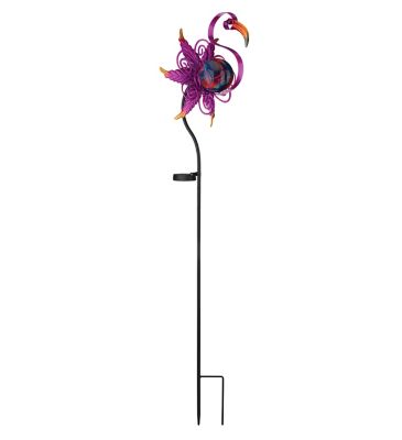 Image showing  Swirl Solar Stake - Flamingo