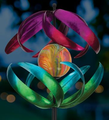 Image showing  Solar Vertical Wind Spinner, Swirl