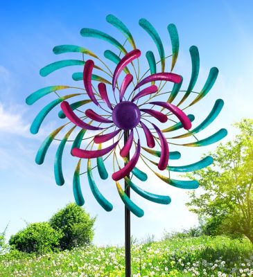 Image showing  32 in. Wave Wind Spinner Stake