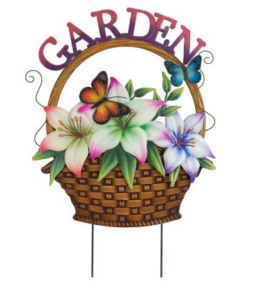 Image showing  Basket Flower Stake - Garden