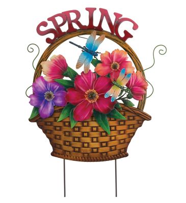 Image showing  Basket Flower Stake - Spring