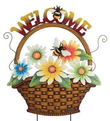 Regal Art & Gift Basket Flower Stake - Welcome