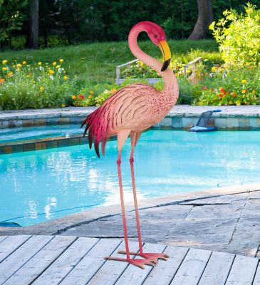 Image showing  Indoor/Outdoor Down Speckle Flamingo Statue