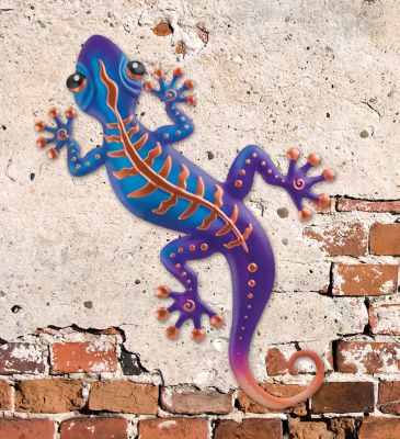 Image showing  Stripe Gecko Wall Decor 24 in. - Copper