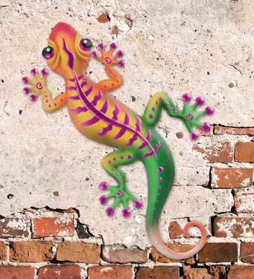 Image showing  Stripe Gecko Wall Decor 24 in. - Magenta