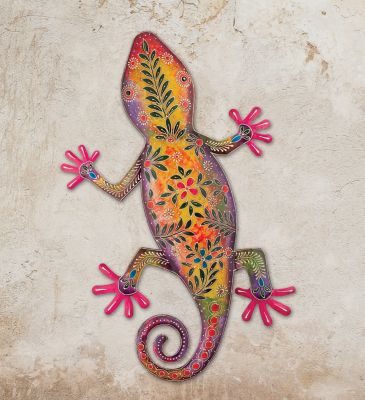 Image showing  Maha Gecko Wall Decor 24 in. - Pink