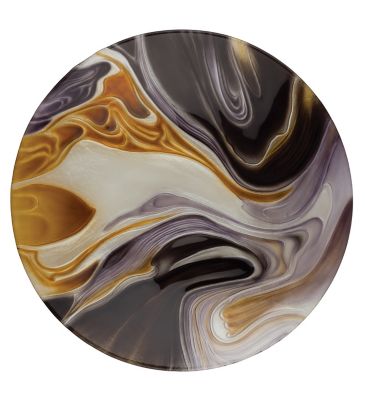 Image showing  18 in. Birdbath with Stand, Swirl Black