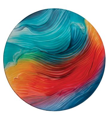 Image showing  18 in. Birdbath with Stand, Swirl Multi-Color