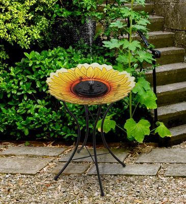 Image showing  18 in. Solar Fountain/Birdbath with Stand, Sedona