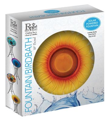 Image showing 5 th Regal Art & Gift 18 in. Solar Fountain/Birdbath with Stand, Sedona