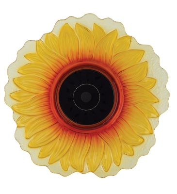 Image showing  18 in. Solar Fountain/Birdbath with Stand, Sunflower
