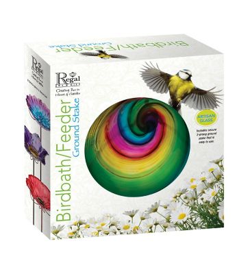Image showing  Birdbath/Feeder Stake - Rainbow