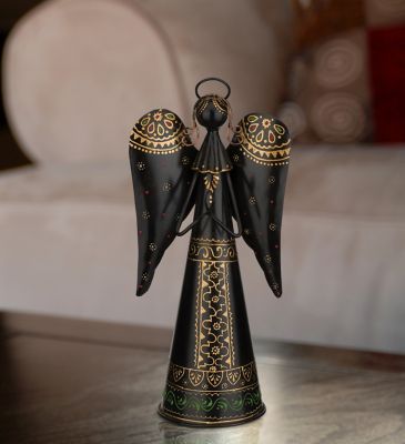 Image showing  Angel Decor, 16 in., Black/Gold
