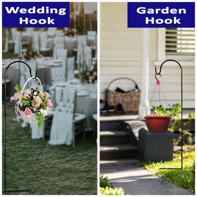 Image showing  Black Steel Shepard's Hooks (20-Pack)